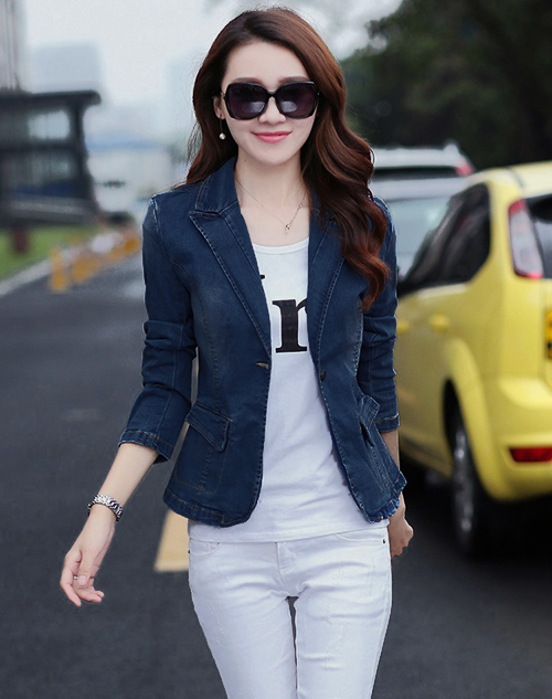 ÁO KHOÁC JEAN NỮ CỔ VEST